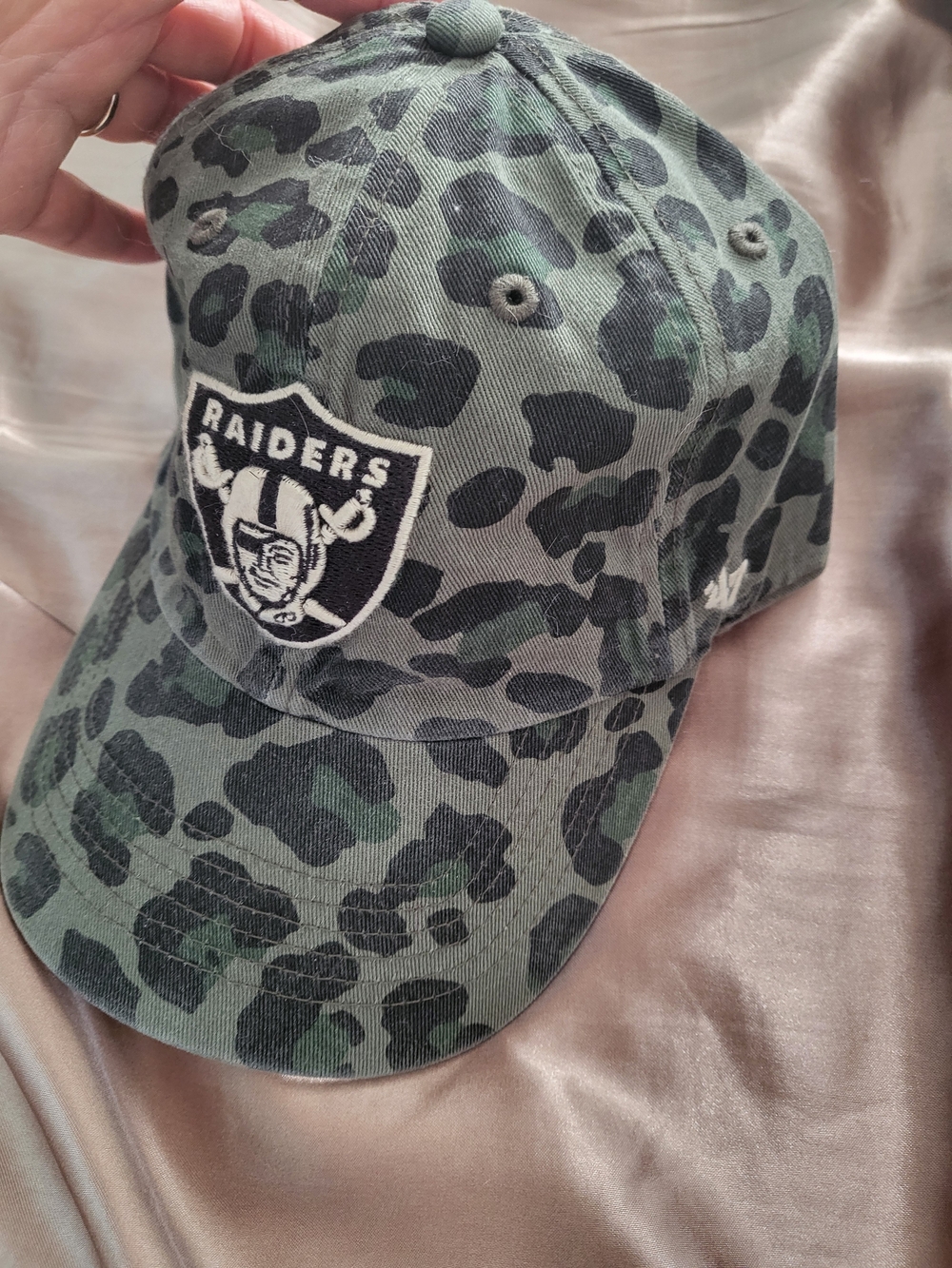 Raiders Camo Baseball Cap - Green Leopard Print